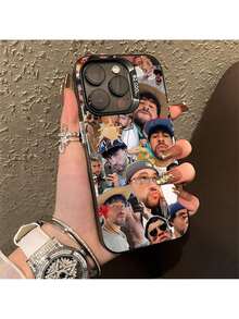 Funda de teléfono B-Bad B-Bunnys DTMF compatible con 16,15,14,13,12,11, Pro, Max, Plus, Mini, XS, SE, anti-caída, negra mate, parachoques duro, cubierta compatible con funda  17 pro max, funda  17 pro, funda  17, funda  16, funda  16 pro max, funda  15. - Z3 - Ver 4