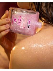 SHIMMER OIL / PINK UP - Moisturizing Body Oil With Glitter. 3 Different Scents, Illuminating Fragrance. Moisturizing Fragrance Oil - 粉紅色香氛 - 查看 5