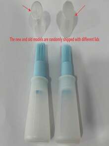 1 pieza Brocha de silicona para aceite, apta para freidora de aire, parrilla, se puede llenar con dispensador de aceite de cocina resistente al calor (puede haber una ligera diferencia de color debido a la iluminación durante la filmación)