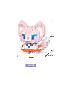 DOBBLE 口袋妖怪358片可爱卡通动漫积木套装动漫人物史迪奇图片拼图组装青少年玩具积木适合派对节日小礼物 - 彩色 - 查看 37