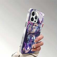 Funda Jinx HD de vidrio templado para móvil, diseñada con grafitis y personajes atrevidos. Es compatible con los modelos  17,  16,  16 Pro Max,  15,  15 Pro Max,  14,  13,  12 y  11 Pro. Fabricada en TPU, ofrece protección a prueba de golpes. Es un regalo ideal para familiares, amigos, niños, cumpleaños, el Festival de Primavera, días festivos, novios, novias y San Valentín.funda de ,  funda de  16, Navidad,  fundas de , funda de  15,  17 Pro Max, fundas para - Plateado - Ver 4