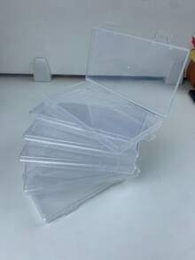 1个贴纸塑料收纳盒，透明文具整理盒，返校季 - 無色 - 查看 3