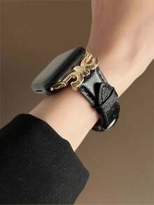 Advanced Leather Bracelet Strap, Compatible With 38/40/41/42/44/45/46/49mm Dials, Compatible With Apple Watch Ultra/Se11/10/9/8/7/6/5/4/3/2/1 Series Straps - 42/44/45/49mm (s10) 46mm - View 8