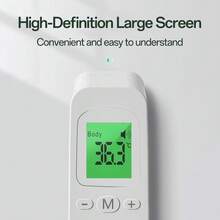 MAMIJOY Non-Contact Infrared Thermometer With Large LED Display (Batteries Not Included), Suitable As Thanksgiving Gift - White - View 7
