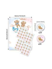 Party Game Gender Reveal Poster Shower Supplies Atmosphere Decoration Props For Boys Or Girls Anniversary Gift Party Decoration Happy Birthday Party Wedding Gift Bridal Shower Party Voting Poster