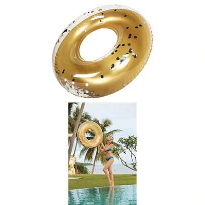 Franklin Sports - Piscina Flotante, Tubo Hinchable para Piscina, Piscina Hinchable, Flotador para Adultos(Oro)