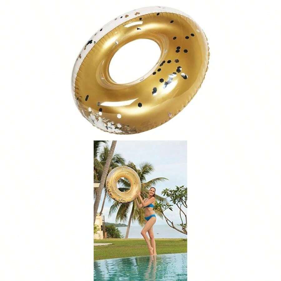 Franklin Sports - Piscina Flotante, Tubo Hinchable para Piscina, Piscina Hinchable, Flotador para Adultos(Oro) - Multicolor - Ver 1