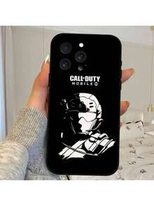 COD Call Of D-Duty Ghost Phone Case Black Shell Cover Compatible With 17/16/15/13/14 Pro Max/ 11Plus/X/Xr/Xs Max/12mini Compatible Models, Cover Compatible With  17 Pro Case,  17 Pro Max Case,  17 Case,  16 Pro Case - Z5 - 查看 3