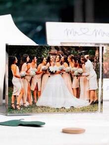 3D Customized Acrylic Photo Brick, Personalized Acrylic Photo Decor, Valentine's Day Gift, Christmas Decoration, Wedding Memento, Print Your Own Photo, Customized Acrylic Gift, Christmas/Wedding/Birthday/Anniversary/Party Gift, Customized Photo/Personalized Gift, Suitable For Boyfriend, Girlfriend, Friends, Family, Pets, Cars/Cartoons/Landscape Photos, Office Desk Decor - Multicolor - View 4