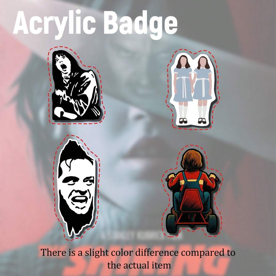 Acryl Abzeichen, Kleidungsdekoration, Taschendekoration, Hutdekoration, Wendy, Jack, Zwillinge, kleiner Junge von hinten, Geschenk für Freunde, Sammlung - Verschiedenfarbig - Übersicht 1