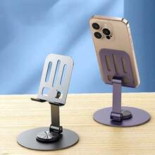 360° Rotatable All-Aluminum Adjustable Mobile Phone Holder - Universal Fit, Portable, And Ergonomic Design For Comfortable Viewing - Ideal For Office Work, Watching Dramas, Online Classes, Watching TV, And Live Streaming On IOS And Android Devices Compatible With IPhone, Android Phone, Gift For Birthday, Family, Friends Phone Stand, Phone Accessories - Multicolor - View 2