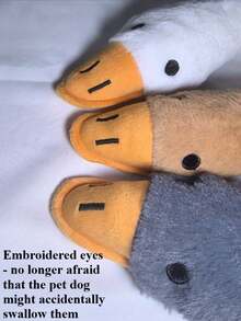 1pc Pack Soft Duck: Colorful Tie Dye Cat And Dog Plush Toys, Upgraded Version (Embroidered Eyes+No Zipper Design), Companion Dog, Washable Giant Cat And Dog Duck Toys, Soft Plush Toys, Dog Companion Toys, Pet Holiday Gifts, Halloween, Christmas! - Multicolor - View 9