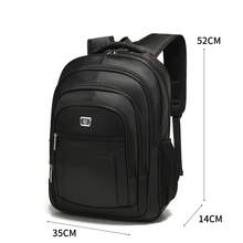DIOSA LUNA Large Capacity Men's Backpack With Combination Lock, Ideal For Travel, Work, And Excursions. Made With Durable And Resistant Material. E9012 - 黑色 - 查看 2