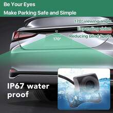 Cámara de Respaldo, Cámara de Respaldo para Vehículos Fidelity sin Cables, 1080P Gran Angular de 175 ° , Luces Infrarrojas Automáticas de Visión Nocturna, para Android e iOS - 1 - Ver 8