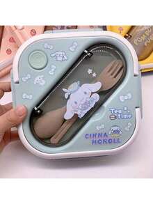 1PC Sanrio Hello Kitty & Friends Pink Lunch Box Set - Leakproof, Rectangular, Durable Plastic Lunch Box Container With Compartments, Hand Washable For Work, School And Travel, Work Lunch Storage Box | Character Themed Lunch Box | Easy To Clean Material, Sanrio - Multicolor - View 14