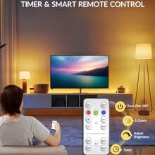 2 bóng đèn LED điều khiển từ xa thông minh, pin dung lượng lớn, sử dụng lâu dài, có điều khiển từ xa, bóng đèn LED sạc được, có thể tháo rời, đèn chiếu sáng xung quanh, đèn bàn, đèn tường, đèn cầu, đèn khẩn cấp, 3 màu ánh sáng, bóng đèn LED sạc USB kèm móc treo - Độ sáng cao, di động, thích hợp cho phòng ngủ, phòng khách, có thể sử dụng với điều khiển từ xa, áp dụng cho nhiều loại đèn, ngoài trời, cắm trại, nhiều màu sắc và ánh sáng trắng có thể điều chỉnh - Nhiều - Xem 6