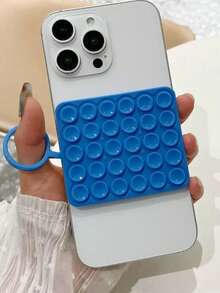 1个全新30吸盘圆形硅胶吸盘，简约吸盘贴纸，防滑手机壳便携可移动手机支架，时尚小众设计，兼容、安卓手机，生日礼物，送给家人、朋友的礼物，浴室手机支架，手机配件粘性支架 - 彩色 - 查看 6