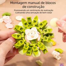 Christmas Gift Set: Super Cute Preserved Flowers, Mini Building Blocks, Unique Decoration, Creative Gift - Multicolor 4 - View 3