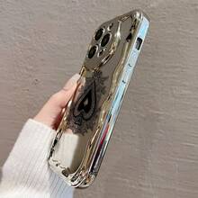 スペードAデザイン 電鋳防摔スマホケース for  17promax,16pro,15plus/14/13/12/11 クールな金属質感 衝撃吸収 保護カバー スタイリッシュな装飾 携帯電話用ケース 落下防止 ユニークなデザイン 高級感ある外観 使い心地 - シルバー - チェックする 6