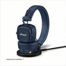 Tai nghe Bluetooth không dây Major V, sở hữu chất âm đặc trưng của Marshall, thời lượng pin 100 giờ, cấu trúc bền bỉ, thiết kế gập gọn, hỗ trợ sạc không dây, nhẹ và di động, phù hợp cho du lịch, tập thể dục, chơi game và nghe nhạc. - Màu xanh nửa đêm - Xem 7