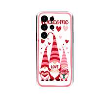 1PC Phone Case,  Welcome Love Gnomes Hearts Pattern , Stylish Phone Case, Phone Decoration, All-around Lens Protection, Creative Small Gift, Funny Gift for Boys and Girls - ブラック - チェックする 7