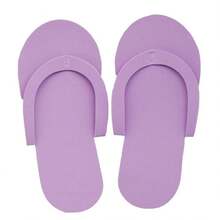 12/24/36 Pairs Random Color Men Women Slippers Foam Disposable Slippers For Salon Spa Hotel Pedicure Foot Flip Flop Slipper - Multicolor - View 2