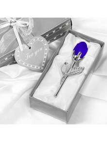 1pc Crystal Metal Rose, Artificial Dried Rose, Eternal Romantic Rose, Valentine's Day Gift, Birthday Gift, Mother's Day Gift, Home Decor - Multicolor - View 9