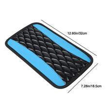 Fashionable Genuine Leather Car Interior Set - Steering Wheel Cover + Seat Belt Shoulder Pads + Center Console Armrest Pad, Stylish Luxury Design, Enhancing Driving Experience - one-size - View 8