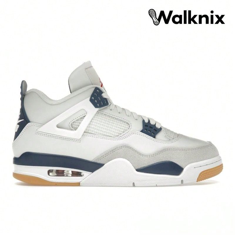 Nike SB X Air Jordan 4 Retro SP 'Navy' White Summit-White Neutral-Grey Gum-Yellow Varsity-Red Sneakers Men DR5415-100 - 彩色 - 查看 1