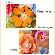Christmas Gift Set: Super Cute Preserved Flowers, Mini Building Blocks, Unique Decoration, Creative Gift - Multicolor 3 - View 5