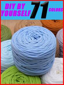 1/3 件 T 恤纱线,机织面料针织纱线,用于钩编和编织包、靠垫、玩偶、手工艺品钩编项目 - 彩色 - 查看 2