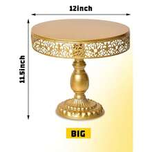 3 Packs Round Gold Cake Stand, Dessert Table Display Set, Candy Fruite Cupcake Pastry Plate For Wedding, Birthday, Company Party Celebration - Vàng - Xem 14