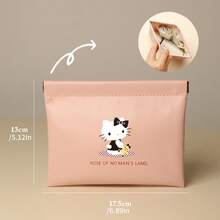 1pc Automatic Closure Portable Data Cable Organizer Bag, Suitable For Earphones, Chargers, Power Banks, Cosmetics Samples, Mini Pouch - Multicolor - View 2