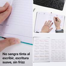Agenda 2026 en Formato A5 - Verde, Cubierta de Plástico, Con Horarios Diarios, Semanales y Mensuales, Papel de Alta Resistencia, Ideal para Regalo - Verde-Versión 1 - Ver 5