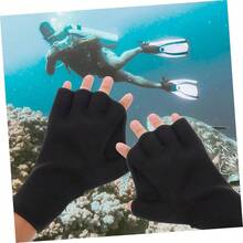 Guantes para Natacin Ajustables Unisex de Neopreno para Entrenamiento de Resistencia Piscina Proteccin Araazos y Pinchazos para Fitness Acutico y Buceo - Negro - Ver 8
