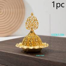 1pc/5pcs Eid Mubarak Mini Crown Vintage Hollow Copper Incense Burner Holder, Golden Incense Burner Decor, Home Fragrance Sandalwood Incense Burner - Multicolor - View 13