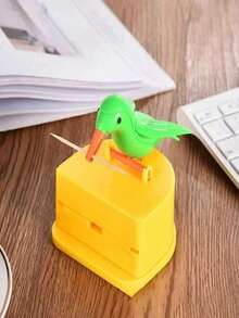 1pc Bird-Shaped Toothpick Holder, Smart Toothpick Storage Box, Cute Wings Open Design, Home Stress Relief Toothpick Canister, Press To Dispense Bird-Shaped Toothpicks - Multicolor - View 10