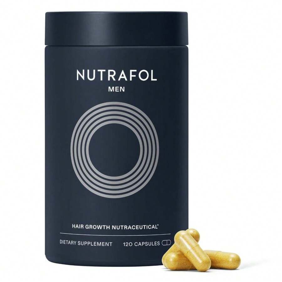 Nutrafol Men's Hair Growth Supplements, Clinically Tested Visibly Thicker Hair And Scalp Coverage, Dermatologist Recommended - 1 Month Supply Healthcare Fitness Edible Dietary Clinically Proven Hair Growth Supplement - 1 Month Supply - View 1