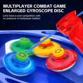 New Spinning Top Toys For Boys, Battle Spinning Top With Handle, Stable & Balanced, Multiple Colors & Combinations Available, Includes Arena, Classic Party Game Set, Family Interactive Activity, Birthday/Christmas/New Year Gift For Boys