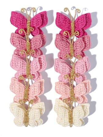 5 Packs/10pcs Bohemian Style Butterfly Hair Clips - Cute Minimalist Fashion Accessories For All Seasons
