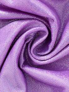 少女紫色珍珠拼接网纱无袖荷叶边收腰可爱甜美网纱连衣裙，夏季 - 紫色 - 查看 9