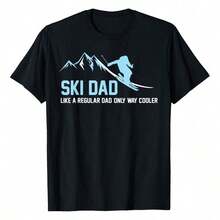 Camiseta de Mujer Talla Grande con Frase de Amantes del Esquí, Aventura Nevada, Esquiador Divertido, Papá Esquiador - Negro - Ver 1