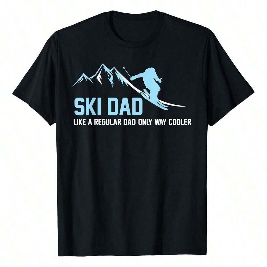 Camiseta de Mujer Talla Grande con Frase de Amantes del Esquí, Aventura Nevada, Esquiador Divertido, Papá Esquiador - Negro - Ver 1