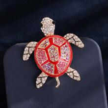 European And American Fashionable Cute Little Turtle Brooch, Elegant And Versatile Full-Diamond Animal Pin, Women's Clothing Accessories - Nhiều màu - Xem 3