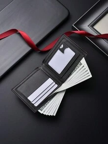 SHABILI 韩版时尚男士短款钱包经典畅销款横款大容量多卡位商务钱包男士钱包迷你钱包小钱包男士钱包真皮卡包零钱包 - 查看 5