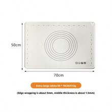 Silicone Kneading Mat For Home Baking, Anti-Bacterial Dough Rolling Mat, Pastry Board - White - View 10
