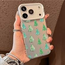 A Christmas And Thanksgiving gift, Colored Silvery Printed Phone Case, for  case, Suitable for  Models 17, 16, 15, 14, 13, 12, 11, Plus Pro Max, Suitable As Birthday Gift, Girlfriend, Boyfriend Or Self-Use ABCD - Blanco - Ver 2