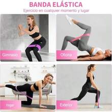 Kit Completo de Pilates en Casa con Pelota de Yoga 25 cm Anillos 8 Bandas de Resistencia y Accesorios Ideal para Yoga y Entrenamiento en Hogar - Rosa - Ver 2