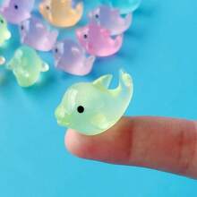 10/30/50pcs DIY Mini Dolphins, Luminous Mini Resin Dolphins, Mini Toys, Small Animals That Glow In The Dark, Suitable For Holiday Gifts, Sock Gifts, Party Gifts, Prank Games, Landscape Gardens, Etc - Multicolor - View 5