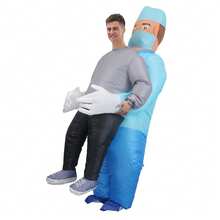 Party Best Buddy! Doctor Inflatable Costume, Become A Drama Queen In A Second, Double The Fun! - The Doctor Can Carry People Within a 1.5-2 Meter Range. - View 1